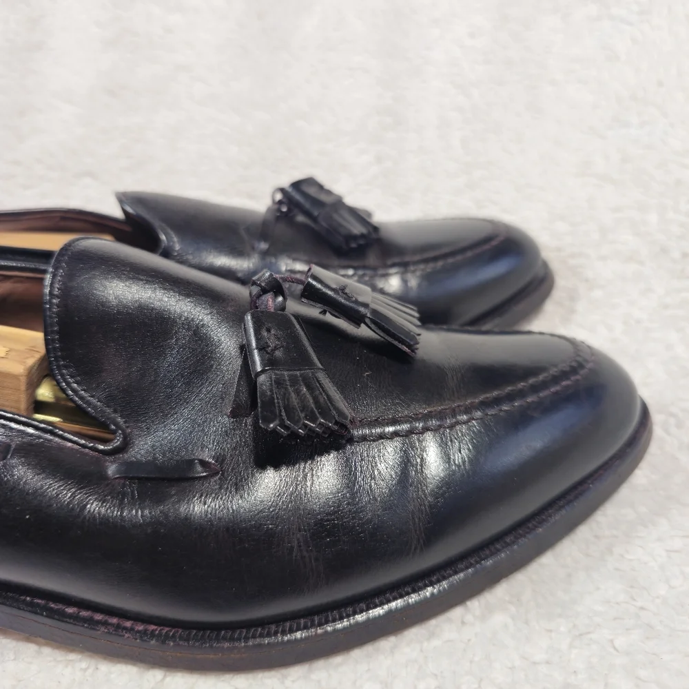 Allen Edmonds Black Leather Tassel Loafers Size 9 C